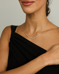 Collier tennis en diamants de laboratoire en forme de V, 100 CTW, or jaune 10K, bijoux fins pour femme, cadeau de luxe, diamants de laboratoire pour femme - Product Image 3