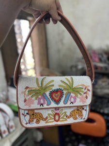 Indian Modern Bohemian Summer Embroidery Designer Handmade Beaded Messenger <b>Bag</b> Light Weight <b>Large</b> Capacity Women Evening <b>Bags</b> - Product Image 3