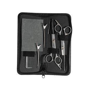 Kit de Tijeras para Cortar Cabello, Juego de Herramientas Profesionales de Barbería, Kit de Tijeras de Barbería con Tornillo Ajustable, Herramientas para Cortar Cabello - Product Image 1