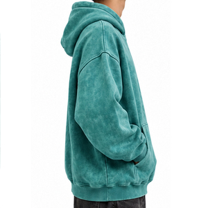 Fabricant en gros de sweats à capuche oversize, broderie personnalisée, OEM ODM, approvisionnement en gros, poignets côtelés, exportateur B2B, pour hommes, effet délavé à l'acide - Product Image 2