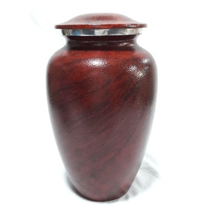 <b>Hot</b> selling Leather Texture Color Classic Aluminium Adult Cremation urn Human Ashes burial Adult cremation urn On Sale - Product Image 1