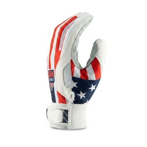 USA Softball Pitcher Full Finger Batting Gloves Leather Non-Slip Hook Loop Closure for Adults Right Handed Training All Seasons - Product Image 3