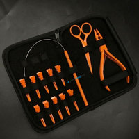 Kit d'outils pour extensions de cheveux en acier inoxydable couleur orange avec logo personnalisé, best-seller, comprend des pinces pour extensions de cheveux humains