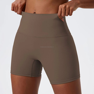 Shorts de yoga sans couture à taille haute FONILBEST pour femmes, taille élastique, matière Spandex/Nylon, longueur courte, vêtements de fitness - Product Image 3