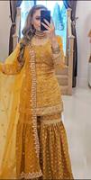 Traje Sharara de seda Chinnon amarillo mostaza para mujer TENNYC |   Conjunto de Dupatta con Lentejuelas Zari para Bodas y Fiestas de Diwali |   Sin Arrugas