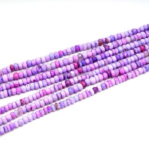 Cuentas facetadas de ópalo lavanda natural en forma de rondel de 5 mm y 6 mm, venta al por mayor, cuentas de ópalo púrpura en forma de gemas, hilo de 13 pulgadas para la fabricación de joyas - Product Image 5