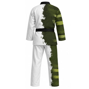 Dobok de Taekwondo con Cuello en V Azul, Diseño de Última Moda, Uniforme Aprobado con Cinturón Negro, Lavado, 100% Algodón Elástico, Duradero, Logotipo Personalizado, Transpirable - Product Image 3