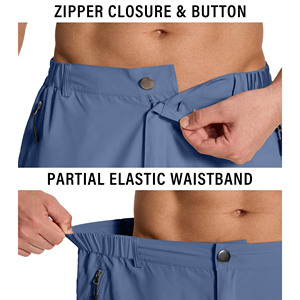 Shorts de randonnée pour homme, nouveau design, été, extérieur, respirant, séchage rapide, multi-poches, avec logo personnalisé. - Product Image 4