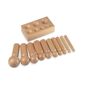 JIPSY Grand bloc de façonnage en bois et jeu de poinçons, 10 tailles, pour le façonnage du bois, la fabrication de bijoux et l'orfèvrerie, Inde - Product Image 1