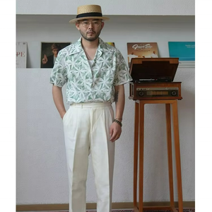 เสื้อเชิ้ตเยอรมันอินเตอร์ลีสไตล์ญี่ปุ่นย้อนยุค แขนสั้น เสื้อฮาวาย - Product Image 4