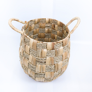 Juego de cestas de paja tejida de alta calidad, cesta de jacinto de agua con diferentes diseños de patrones. - Product Image 6