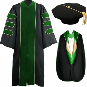 Túnica Tradicional Formal para Graduación Académica de Doctorado, Túnica de Graduación Académica de Alta Calidad - Product Image 3