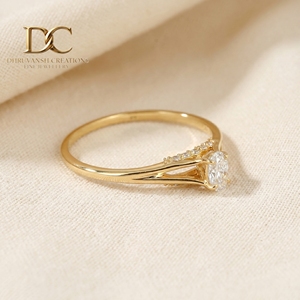 Bague en or jaune massif 14 carats avec diamant de laboratoire taille brillant ovale, bijoux fins pour femmes, certifiée IGI, alliance de luxe - Product Image 4