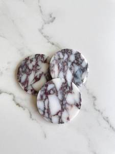High on Demand <b>Marble</b> Round Coaster <b>Set</b> With Natural Stone Finish For Storage <b>Coffee</b> <b>Table</b> Decor Kitchen - Product Image 2
