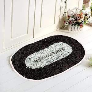 Cotton Indoor Oval Doormat Dirts Trapper <b>Door</b> <b>Mat</b> <b>Machine</b> <b>Washable</b> for Kitchen Bathroom Laundry Room- Pack of 2 (Multicolor) - Product Image 3