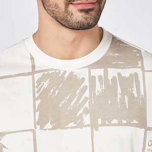 Camiseta de algodón oversize para hombre con lavado ácido, manga corta, cuello redondo, estampada, estilo urbano, para uso casual, hip hop - Product Image 4