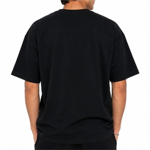 เสื้อยืดโอเวอร์ไซส์ผู้ชาย ผ้าฝ้าย สตรีทแวร์ เนื้อหนา ใส่สบาย คอกลม ผ้าเนื้อนุ่ม ทรงหลวม สำหรับผู้ชาย - Product Image 3
