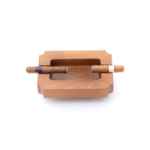 Cendrier carré en bois massif fait main avec 4 fentes, accessoires pour fumeurs, décoration pour la maison et le bureau - Product Image 6