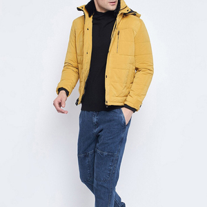 Vestes matelassées pour hommes avec logo personnalisé, coupe carrée, en duvet, couleur rouille, à capuche, pour l'hiver et les activités de plein air, vente en gros - Product Image 2