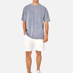 Camiseta personalizada con lavado ácido 100% algodón, estilo vintage, lavado ácido mineral, cuello redondo, corte holgado, hombros caídos - Product Image 2