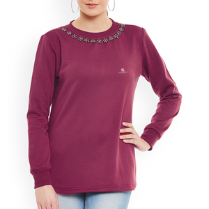 Sudadera de Mujer con Bordado, Gruesa, de Manga Larga, Cuello Redondo, de Algodón, Informal, para Gimnasio, Correr, Moda 2026 - Product Image 3