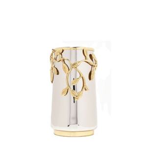 Casting Aluminium Durable Metal Tabletop Vase with Hammered Texture Irregular Shape Handmade Floral Display Decor - Product Image 3