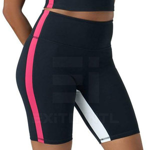Shorts de yoga respirants taille haute pour femmes, sans coutures, pour fitness, gym, entraînement, cyclisme, avec logo personnalisé OEM, en Spandex/Nylon - Product Image 2