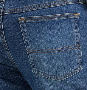 Men's Straight Leg Medium Wash Denim <b>Jeans</b> Cotton Regular Fit Casual Style Mid Waist Spring Wear - Product Image 5