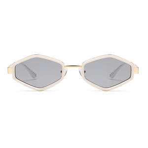 Gafas de Sol de Diseño Metálicas Poligonales para Hombre y Mujer, Protección UV400, Lentes de PC con Montura Completa, Venta al Por Mayor de Fábrica RTS OEM - Product Image 2