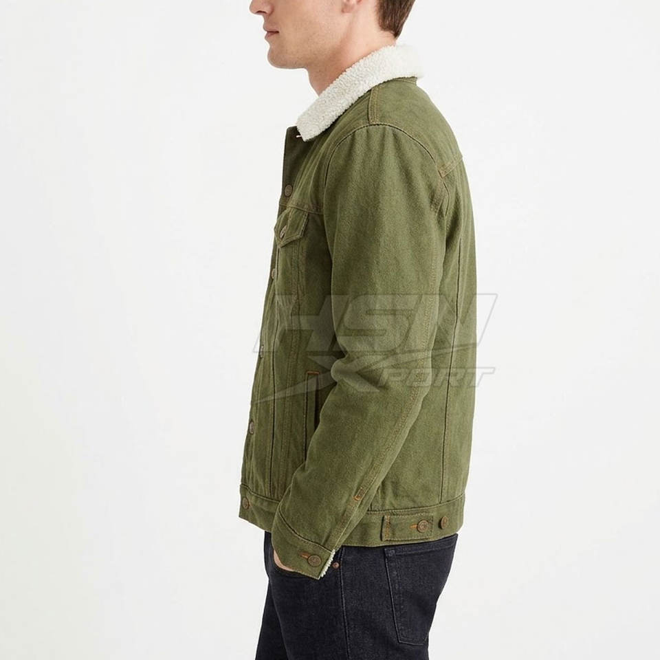 Classic Jeans Sherpa Lined Jacket For Men Warm Winter Outerwear With ...