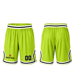 Pantalones Cortos de Baloncesto Sublimados Personalizados de Alta Moda, Verdes, que Absorben la Humedad, de Secado Rápido, Unisex, para Adultos, Corte Regular - Product Image 1
