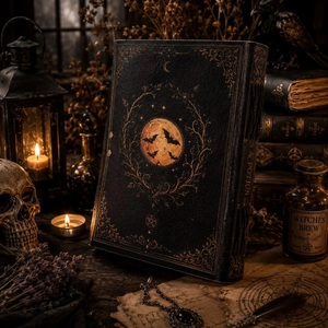 200 Sheets Water <b>Color</b> Witch Leather Journal Lock Vintage Handmade Grimoire Notebook Gothic Wiccan Spell <b>Book</b> Gift - Product Image 4