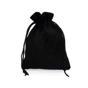 Sac cadeau Ilan 10x15 cm noir avec cordon pour cadeaux - Product Image 2