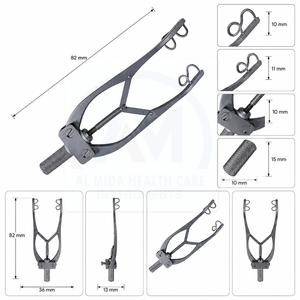 Ensemble d'instruments manuels en métal pour ophtalmologie, spéculum chirurgical ophtalmique, certifié CE Classe II, prise en main facile - Product Image 5