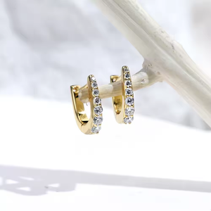 High Quality Lab Created Diamond Stud <b>Earrings</b> 14K Gold Setting Elegant Sparkling Jewelry Women Bridal Available In Bulk Quality - Product Image 1