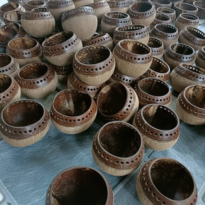 ชามกะลามะพร้าวธรรมชาติปลอดสารพิษเป็นมิตรต่อสิ่งแวดล้อมชามสำหรับทำสลัดสมูทตี้อาซาอิขนมห้องครัว - Product Image 4