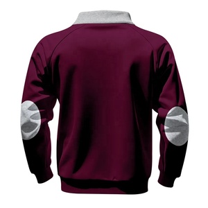 Sweat-shirt à capuche mi-zippé pour homme, manches raglan, couleur unie, coupe décontractée, poche, en polaire, pour l'hiver, extensible - Product Image 2