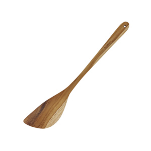 OEM Durable Natural Teak Wood Food Grade No Varnish Cooking Spatula - Product Image 1