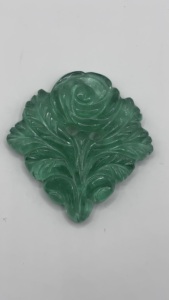 Elegante Juego de Piedras Preciosas de Esmeralda Verde Creada en Laboratorio con Tallado de Hoja de Rosa para la Elaboración de Joyas - Product Image 6
