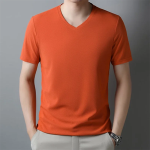 2026 Men's New <b>Waffle</b> V Neck Short Sleeved T-<b>shirt</b> Summer Comfortable To - Product Image 4