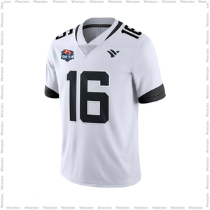 Maillot de football américain respirant 100 % polyester à séchage rapide, nom et numéro du joueur, grandes tailles disponibles, personnalisable, dernière mode d'équipe - Product Image 2