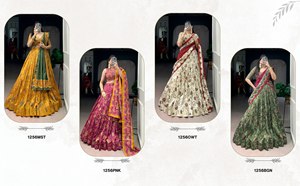 Elegante Lehenga Choli Tradicional Estampado, Seda Tussar Premium, Traje Nupcial y Festivo, Hecho a Mano, Atuendo Étnico Indio para Novia - Product Image 5