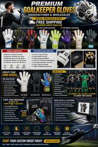 Gants de gardien de but personnalisés, durables, solides, de qualité professionnelle, légers, avec logo personnalisé, marque privée pour le football. - Product Image 4