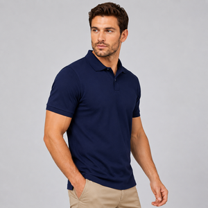 Polo élégant pour homme, adapté au bureau et à une utilisation décontractée, coutures durables, mélange de coton respirant pour un confort toute la journée, OEM - Product Image 2
