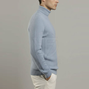 Casual Outdoor Layering Top Soft Stretch Fabric Full Sleeve High <b>Neck</b> Design <b>Men</b> <b>Turtle</b> <b>Neck</b> Shirt - Product Image 2