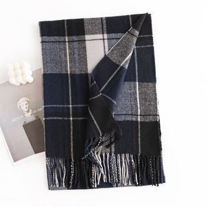 Women Fashion Autumn Plaid Acrylic Scarf Long Thermal Insulation Classic Style Winter Warm Oversized Knit <b>Shawl</b> with Tassel - Product Image 6