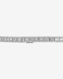Pulsera de Diamantes Baguette Cultivados en Laboratorio de 3.37 Ct, Chapada en Rodio sobre Oro Sólido de 14K, Certificada por IGI, Regalo de Lujo para Aniversario de Bodas - Product Image 2