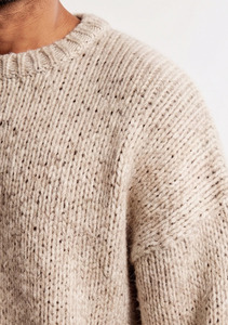 Pull tricoté d'hiver pour homme, col rond, coupe ample, manches longues, doux et chaud, personnalisable, vente en gros - Product Image 6