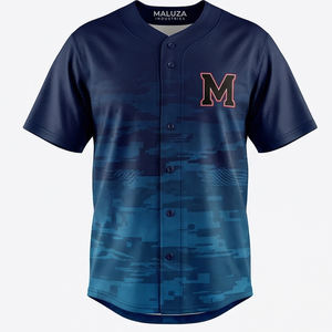 Camiseta de Béisbol con Camuflaje Digital Inspirada en el Estilo Urbano, Uniforme Deportivo Transpirable de Primera Calidad, Ropa MALUZA INDUSTRIES - Product Image 1