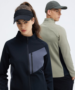 Men's Light Gray Fleece <b>Jacket</b> Navy Stand Collar Zipper Closure Casual <b>Winter</b> Wear Polyester Knitted <b>Waterproof</b> Windproof - Product Image 5